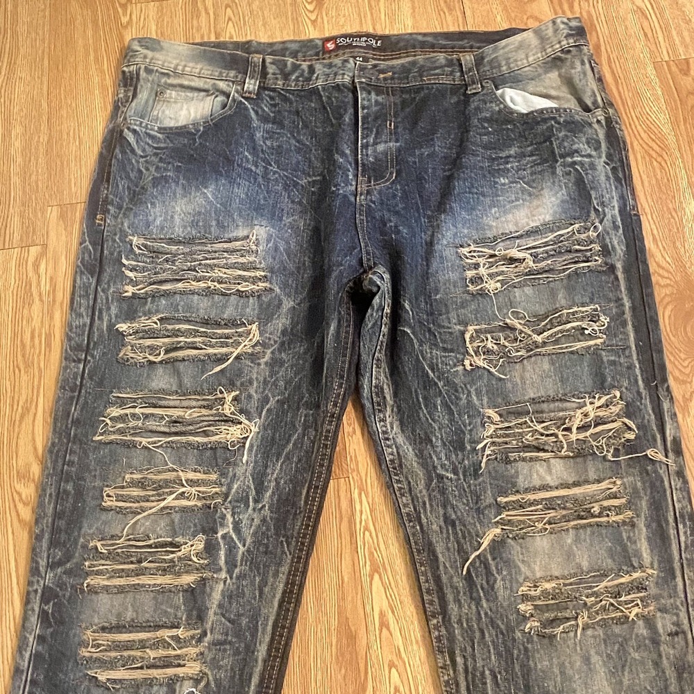 South Pole‎ Jeans Men's 44 X 31 Factory Distressed Y2K Hip Hop Baggy D